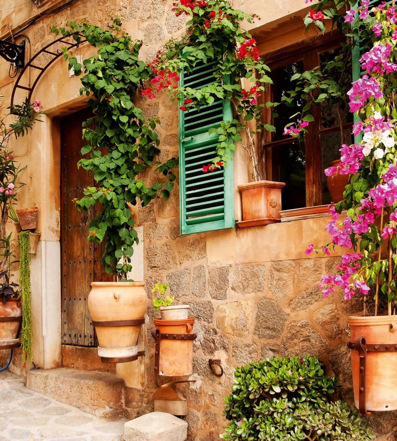 Fotobehang - Street Garden 225x250cm - Vliesbehang 1 Fotobehang - Street Garden 225x250cm - Vliesbehang