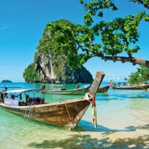 Fotobehang - Thailand Boat 375x250cm - Vliesbehang