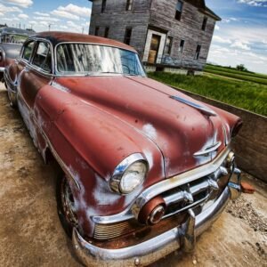 Fotobehang - Veteran Car 225x250cm - Vliesbehang