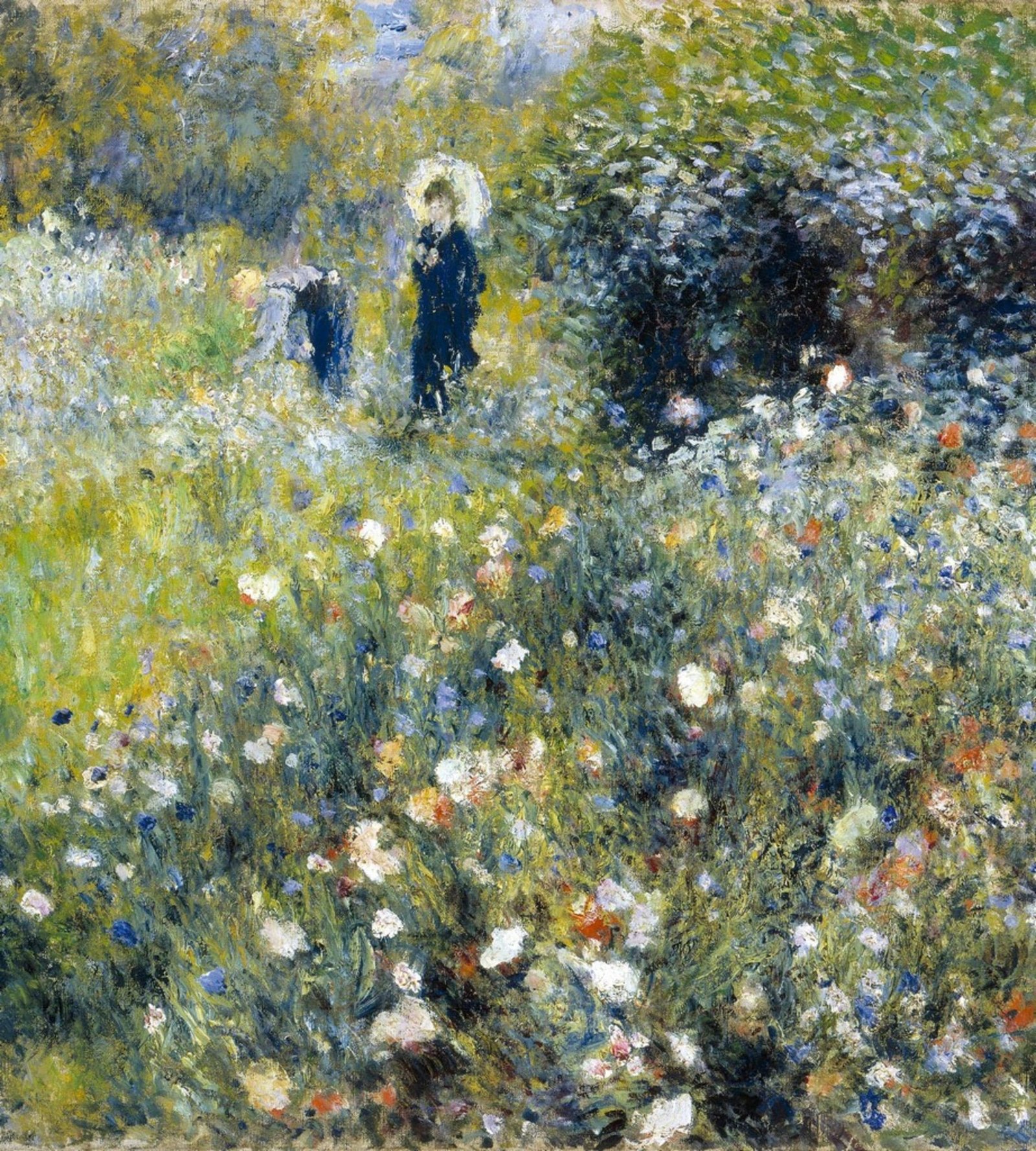 Fotobehang - Woman in Garden 225x250cm - Vliesbehang 1 Fotobehang - Woman in Garden 225x250cm - Vliesbehang