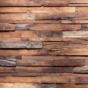 Fotobehang - Wooden Wall 225x250cm - Vliesbehang