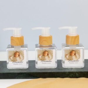 Zeepdispenser naturel vierkant - set van 12