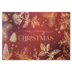 Adventskalender met chocolade - dennentakjes