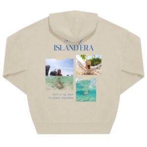 Hoodie Unisex Beige - L - Print achterkant