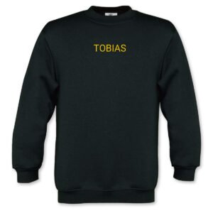Sweater kind zwart 5 - 6 jaar met borduring