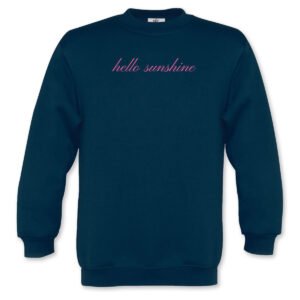 Sweater kind marineblauw 12 - 14 jaar met borduring