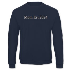 Sweater Unisex Marineblauw geborduurd XL