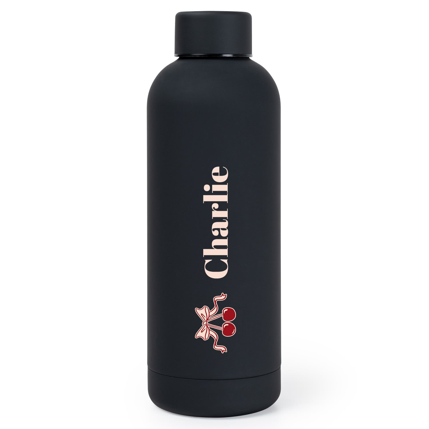 Drinkfles met naam zwart 1 Drinkfles met naam zwart