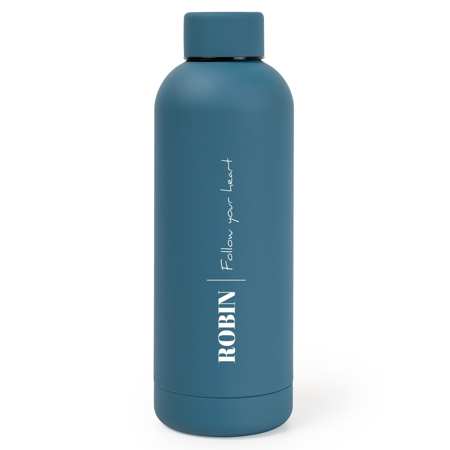 Drinkfles met naam donkerblauw 1 Drinkfles met naam donkerblauw