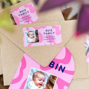 Afzender adresstickers - Set van 24