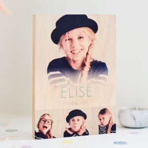 Houten fotoblok rechthoek