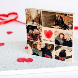 Houten fotoblok vierkant