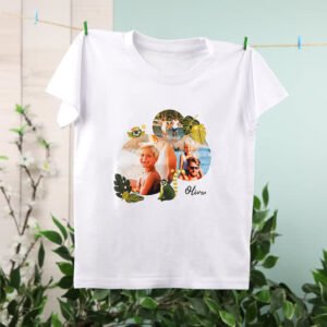 T-shirt kinderen wit Achterkant 7 - 8 jaar