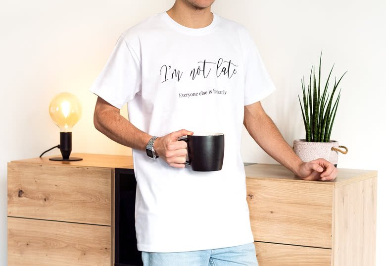 T-shirt wit Achterkant L 1 T-shirt wit Achterkant L