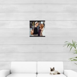 Fotoposter met magnetische hanger 40 x 40 cm Zwart