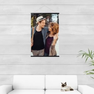 Fotoposter met magnetische hanger 60 x 90 cm Zwart