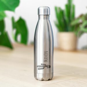 Drinkfles roestvrij staal Grijs