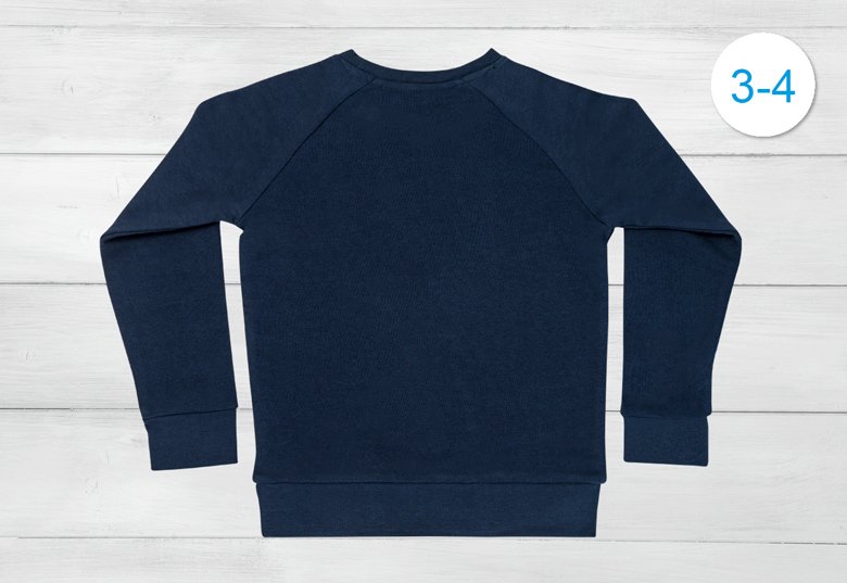 Sweater kind marineblauw 3 - 4 jaar met borduring 1 Sweater kind marineblauw 3 - 4 jaar met borduring