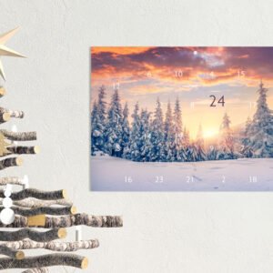 Adventskalender met foto's Winterlandschap